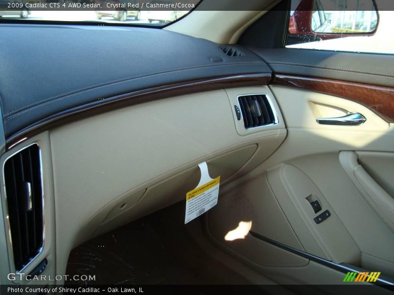 Crystal Red / Cashmere/Cocoa 2009 Cadillac CTS 4 AWD Sedan