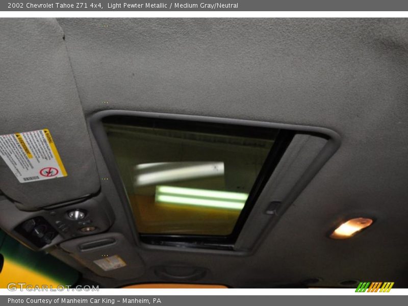 Light Pewter Metallic / Medium Gray/Neutral 2002 Chevrolet Tahoe Z71 4x4