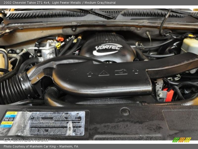 Light Pewter Metallic / Medium Gray/Neutral 2002 Chevrolet Tahoe Z71 4x4