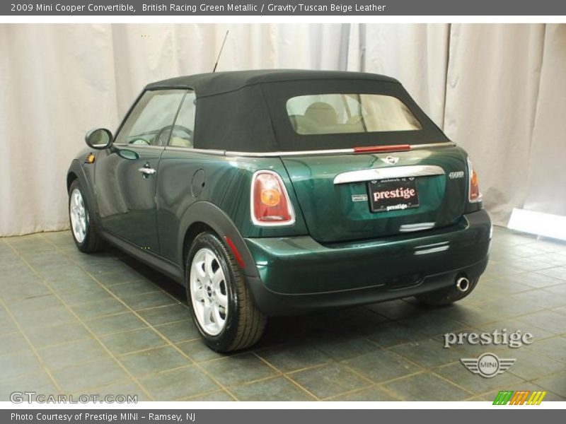 British Racing Green Metallic / Gravity Tuscan Beige Leather 2009 Mini Cooper Convertible
