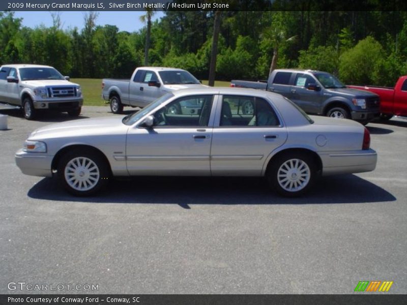 Silver Birch Metallic / Medium Light Stone 2009 Mercury Grand Marquis LS