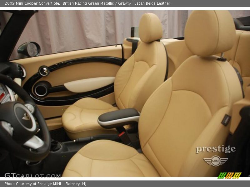 British Racing Green Metallic / Gravity Tuscan Beige Leather 2009 Mini Cooper Convertible