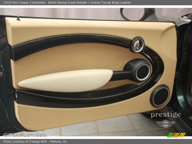 British Racing Green Metallic / Gravity Tuscan Beige Leather 2009 Mini Cooper Convertible