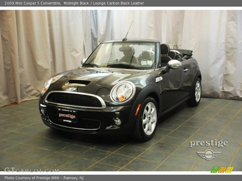 Midnight Black / Lounge Carbon Black Leather 2009 Mini Cooper S Convertible