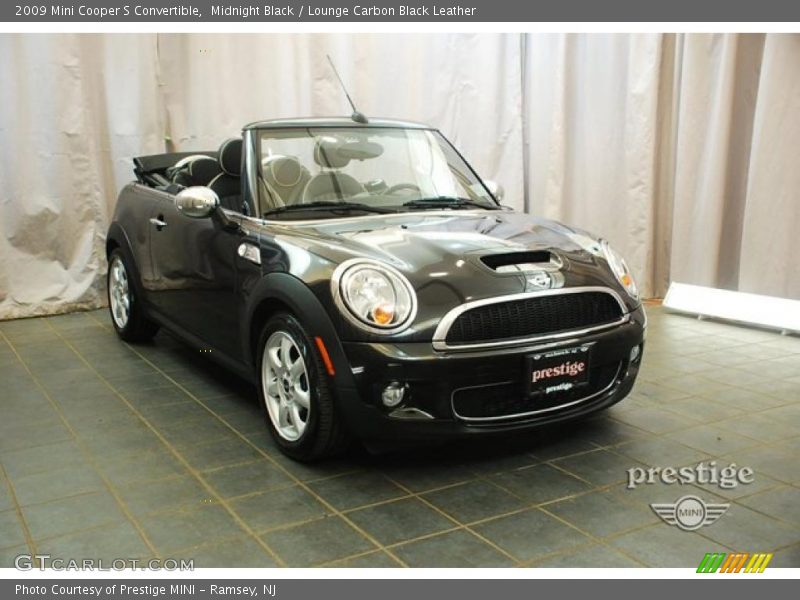Midnight Black / Lounge Carbon Black Leather 2009 Mini Cooper S Convertible