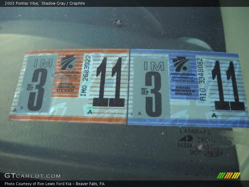 Shadow Gray / Graphite 2003 Pontiac Vibe