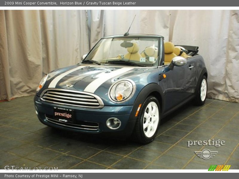 Horizon Blue / Gravity Tuscan Beige Leather 2009 Mini Cooper Convertible