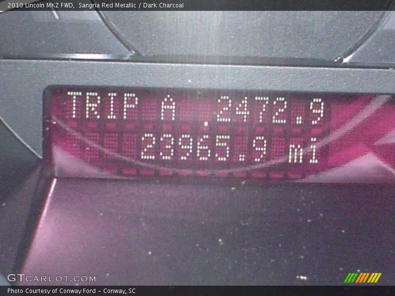 Sangria Red Metallic / Dark Charcoal 2010 Lincoln MKZ FWD