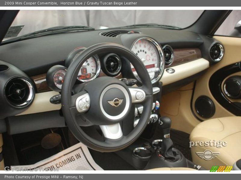 Horizon Blue / Gravity Tuscan Beige Leather 2009 Mini Cooper Convertible