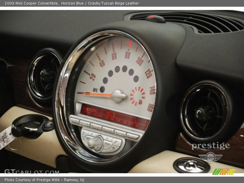 Horizon Blue / Gravity Tuscan Beige Leather 2009 Mini Cooper Convertible