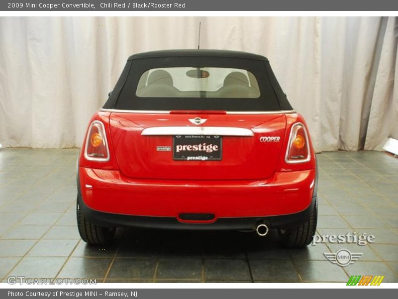 Chili Red / Black/Rooster Red 2009 Mini Cooper Convertible