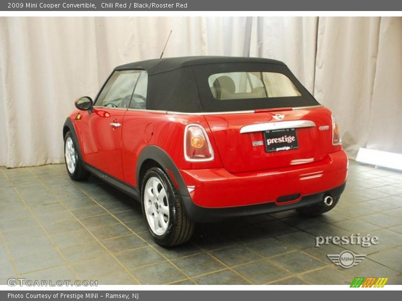 Chili Red / Black/Rooster Red 2009 Mini Cooper Convertible