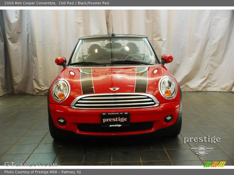 Chili Red / Black/Rooster Red 2009 Mini Cooper Convertible