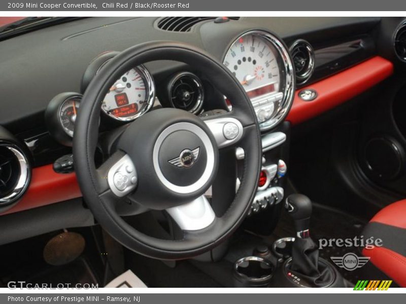 Chili Red / Black/Rooster Red 2009 Mini Cooper Convertible