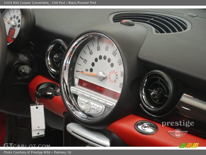 Chili Red / Black/Rooster Red 2009 Mini Cooper Convertible
