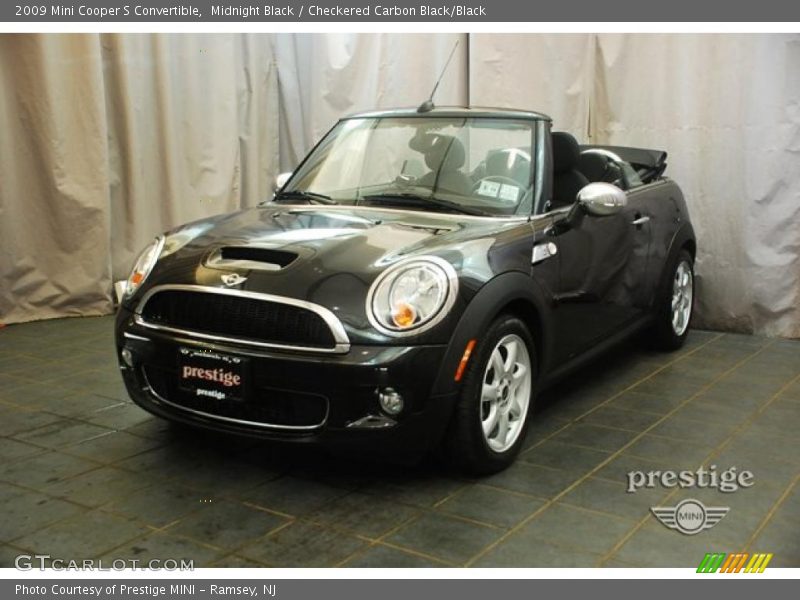 Midnight Black / Checkered Carbon Black/Black 2009 Mini Cooper S Convertible