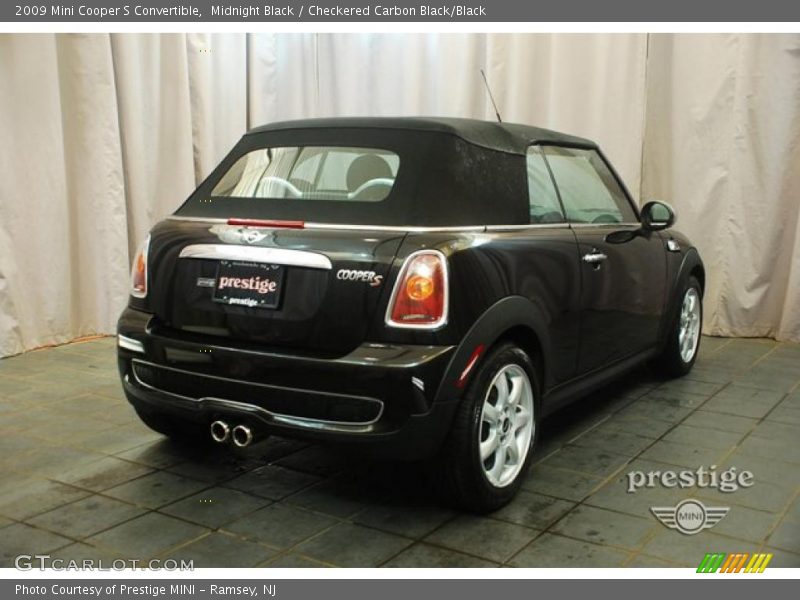Midnight Black / Checkered Carbon Black/Black 2009 Mini Cooper S Convertible