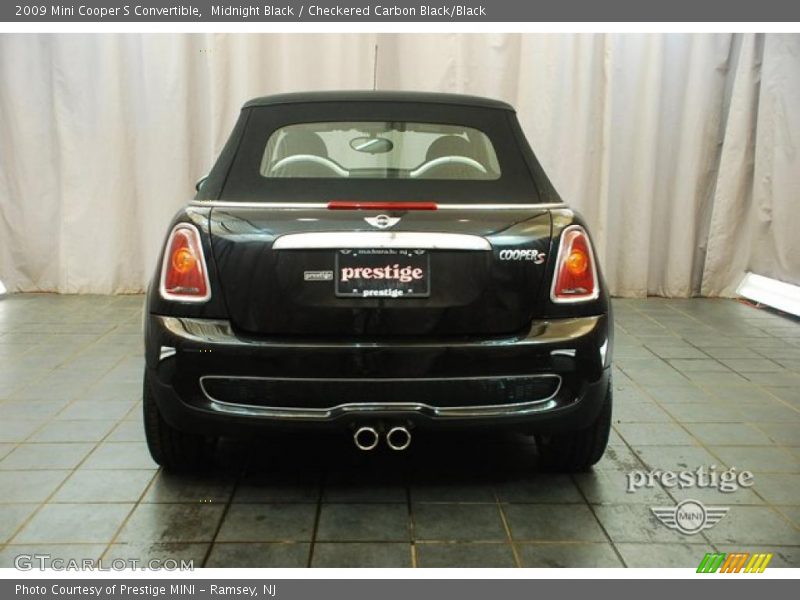 Midnight Black / Checkered Carbon Black/Black 2009 Mini Cooper S Convertible