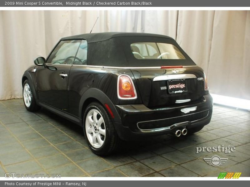 Midnight Black / Checkered Carbon Black/Black 2009 Mini Cooper S Convertible