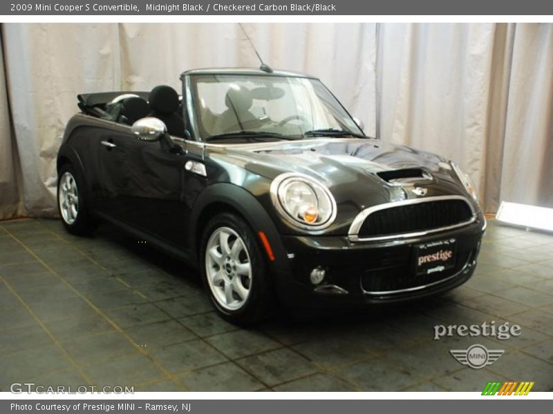 Midnight Black / Checkered Carbon Black/Black 2009 Mini Cooper S Convertible