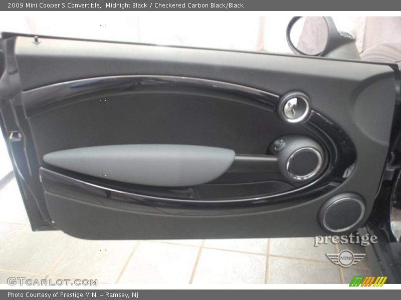 Midnight Black / Checkered Carbon Black/Black 2009 Mini Cooper S Convertible