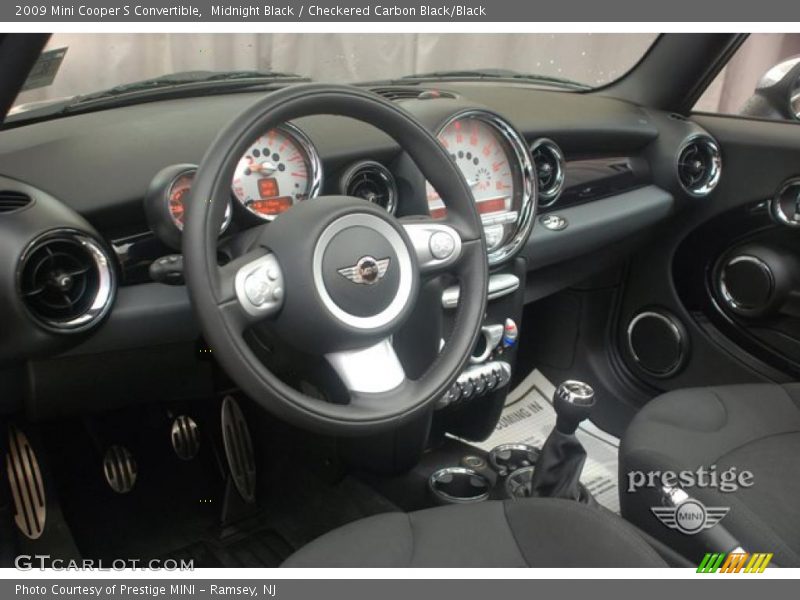 Midnight Black / Checkered Carbon Black/Black 2009 Mini Cooper S Convertible