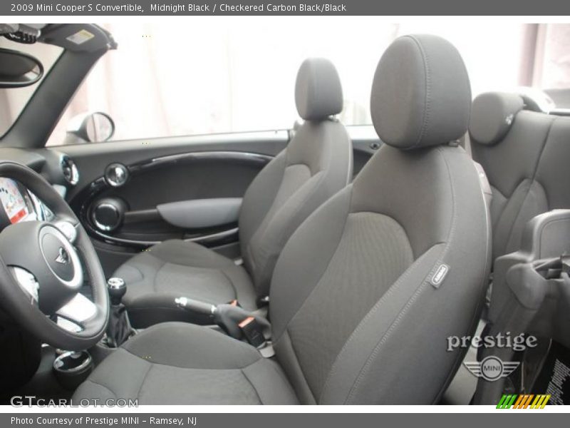 Midnight Black / Checkered Carbon Black/Black 2009 Mini Cooper S Convertible