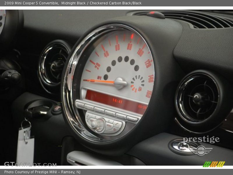 Midnight Black / Checkered Carbon Black/Black 2009 Mini Cooper S Convertible