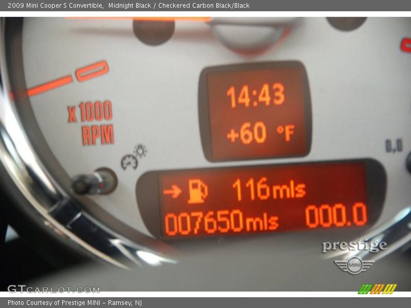 Midnight Black / Checkered Carbon Black/Black 2009 Mini Cooper S Convertible