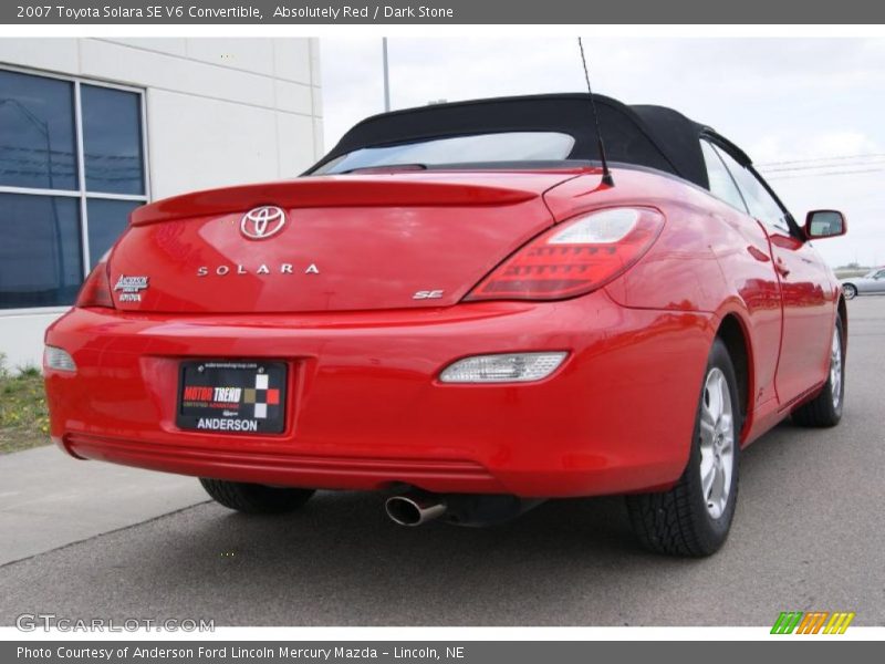 Absolutely Red / Dark Stone 2007 Toyota Solara SE V6 Convertible