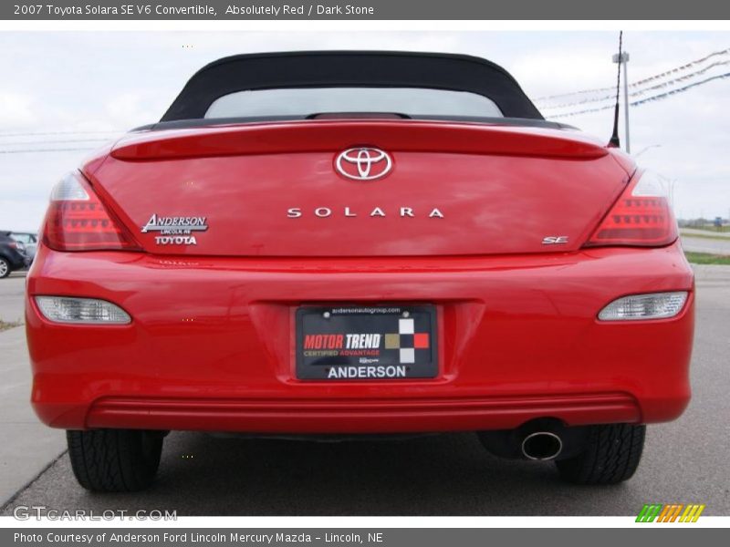 Absolutely Red / Dark Stone 2007 Toyota Solara SE V6 Convertible