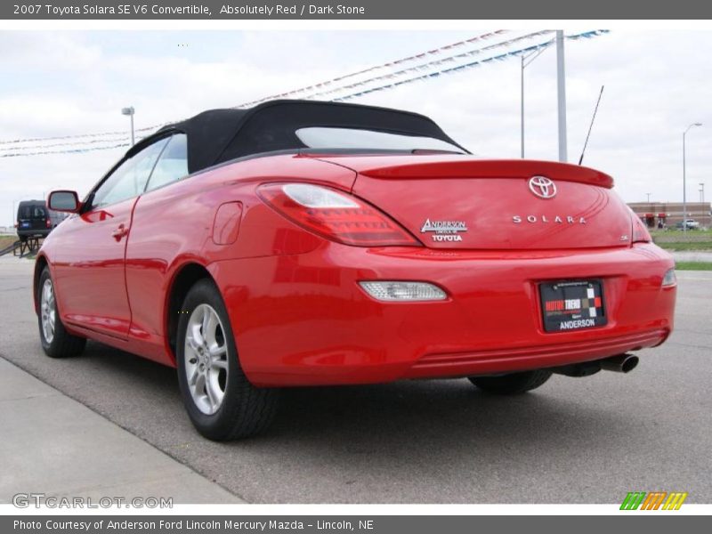 Absolutely Red / Dark Stone 2007 Toyota Solara SE V6 Convertible