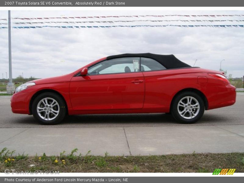 Absolutely Red / Dark Stone 2007 Toyota Solara SE V6 Convertible