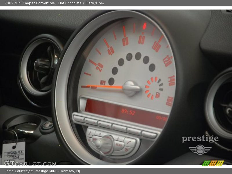 Hot Chocolate / Black/Grey 2009 Mini Cooper Convertible