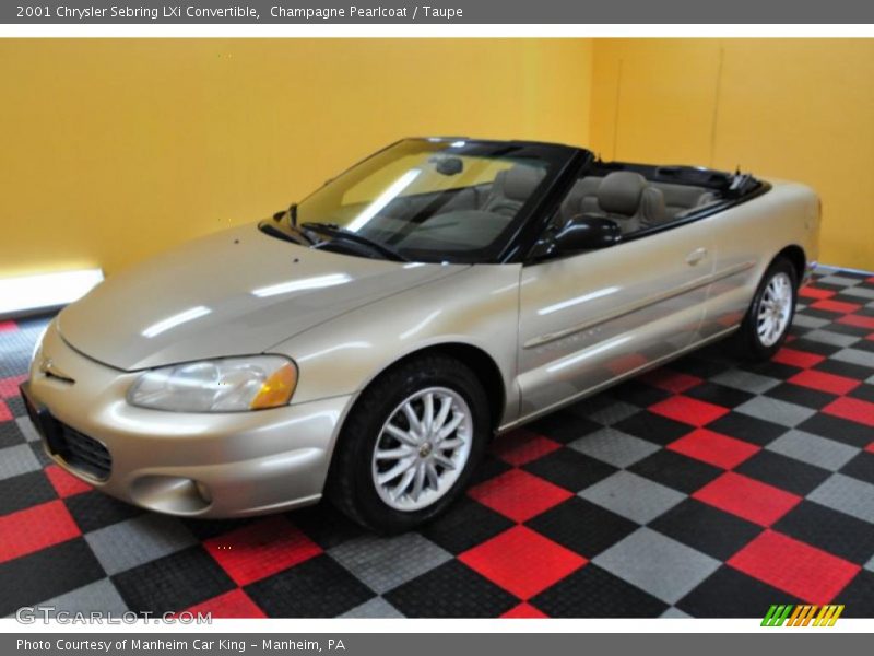 Champagne Pearlcoat / Taupe 2001 Chrysler Sebring LXi Convertible