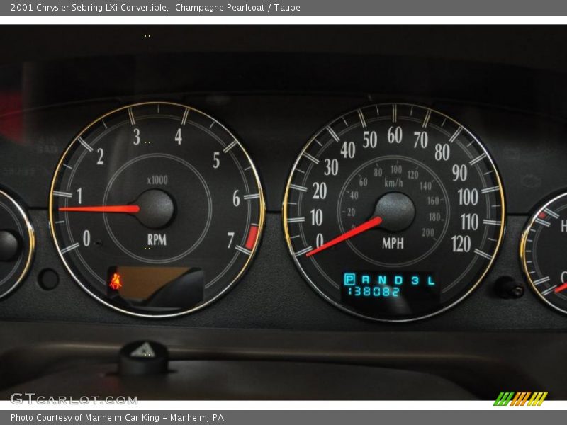 Champagne Pearlcoat / Taupe 2001 Chrysler Sebring LXi Convertible