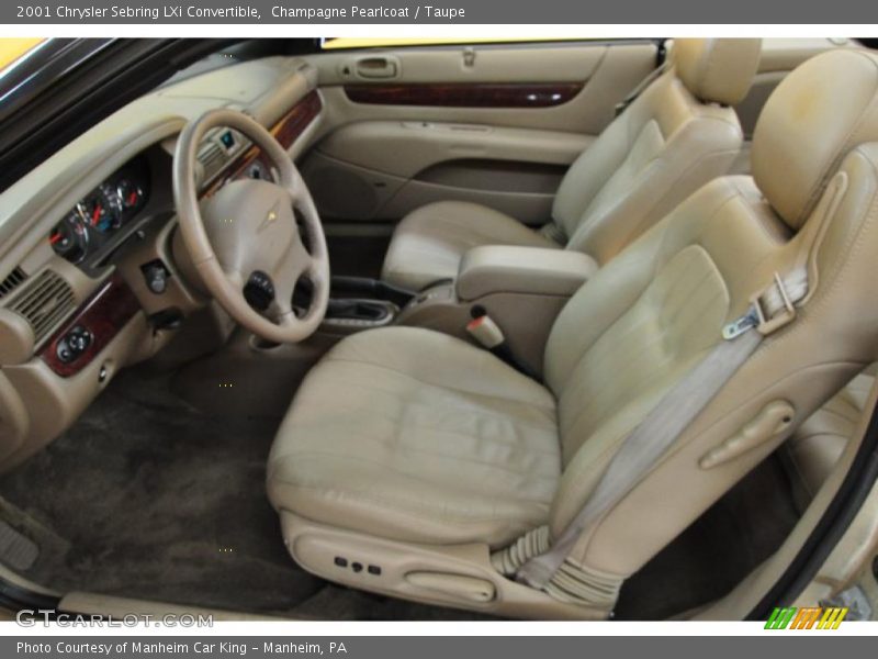 Champagne Pearlcoat / Taupe 2001 Chrysler Sebring LXi Convertible