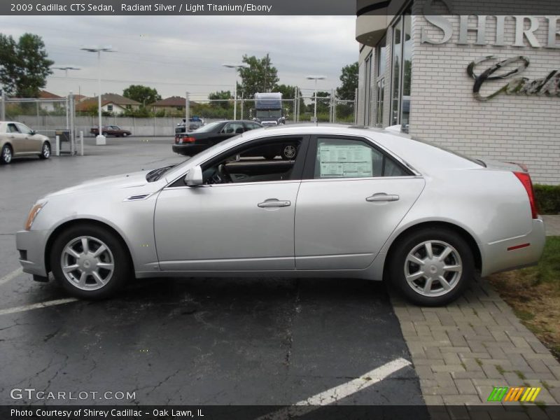Radiant Silver / Light Titanium/Ebony 2009 Cadillac CTS Sedan