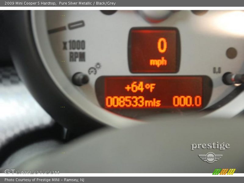 Pure Silver Metallic / Black/Grey 2009 Mini Cooper S Hardtop