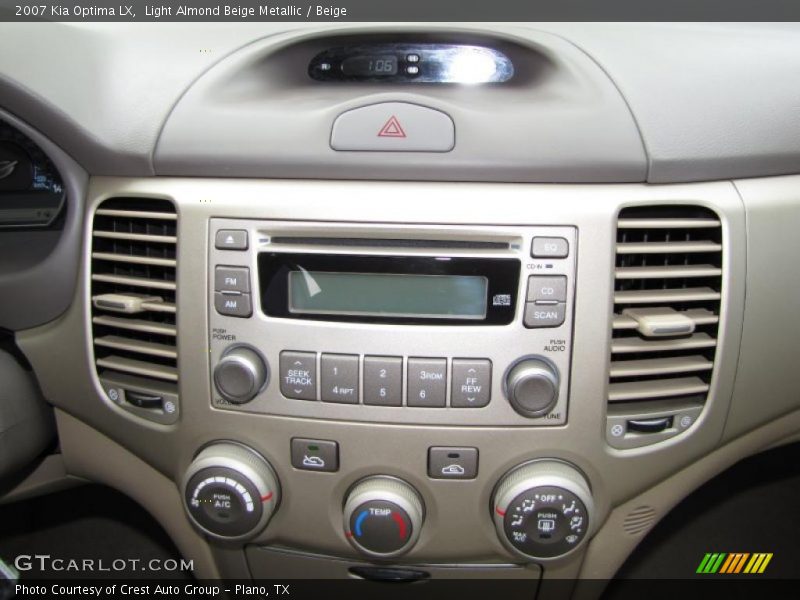 Light Almond Beige Metallic / Beige 2007 Kia Optima LX