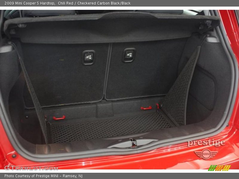 Chili Red / Checkered Carbon Black/Black 2009 Mini Cooper S Hardtop