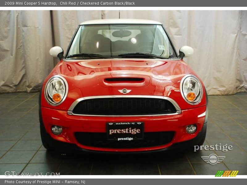 Chili Red / Checkered Carbon Black/Black 2009 Mini Cooper S Hardtop