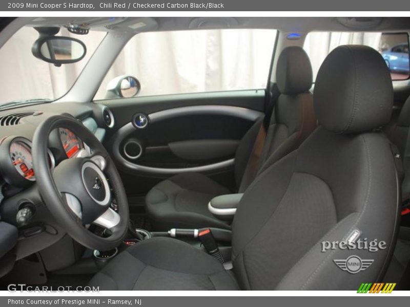 Chili Red / Checkered Carbon Black/Black 2009 Mini Cooper S Hardtop
