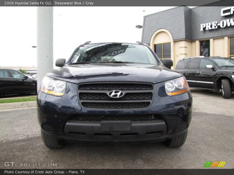 Deepwater Blue / Gray 2009 Hyundai Santa Fe GLS