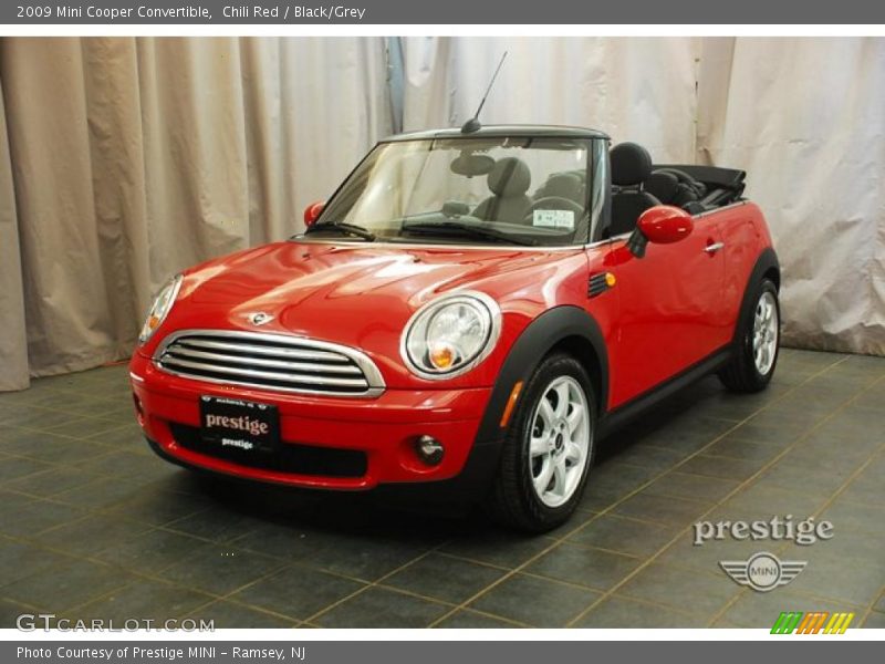 Chili Red / Black/Grey 2009 Mini Cooper Convertible
