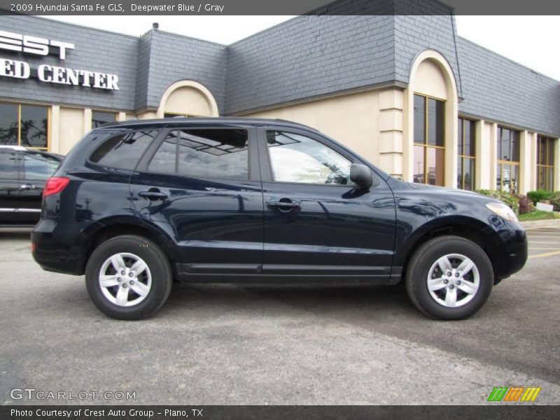 Deepwater Blue / Gray 2009 Hyundai Santa Fe GLS