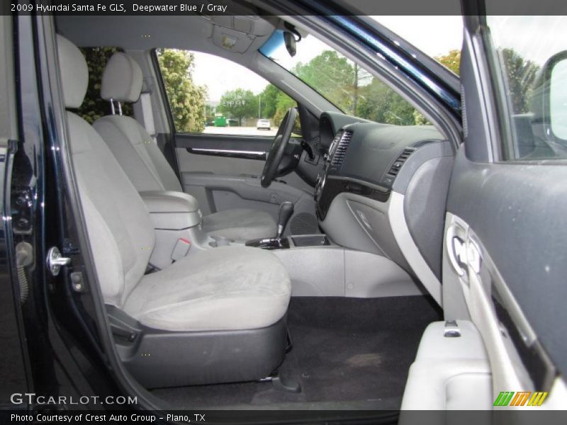 Deepwater Blue / Gray 2009 Hyundai Santa Fe GLS