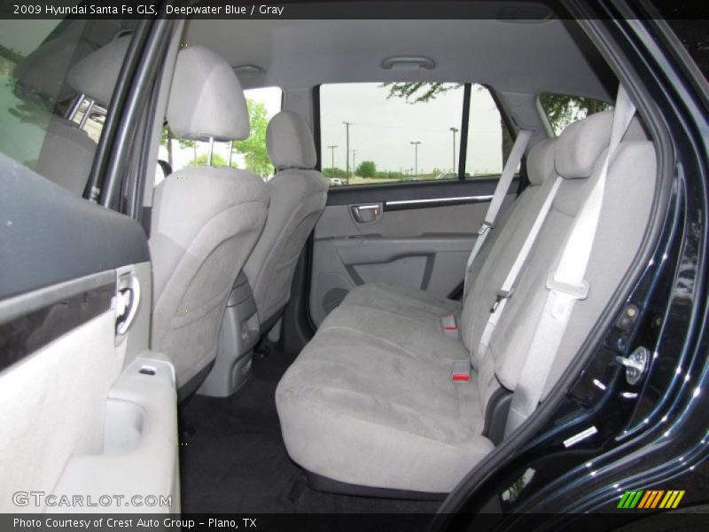 Deepwater Blue / Gray 2009 Hyundai Santa Fe GLS