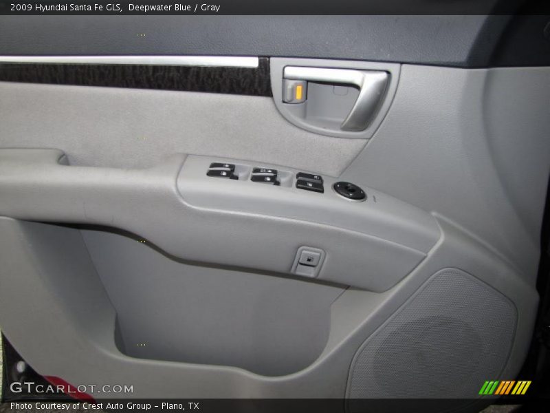 Deepwater Blue / Gray 2009 Hyundai Santa Fe GLS