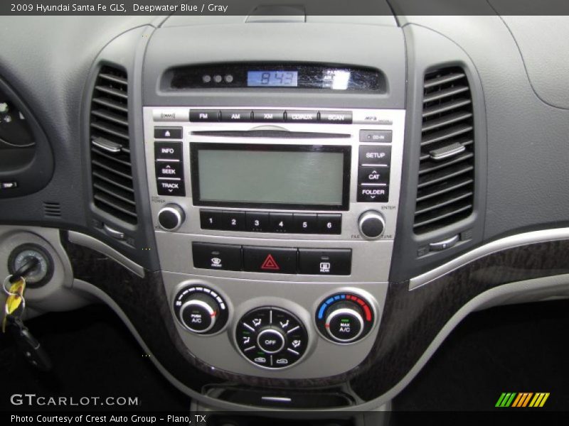 Deepwater Blue / Gray 2009 Hyundai Santa Fe GLS